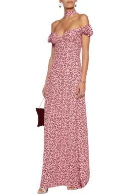 Alexis Addilyn Off Shoulder Choker Gown Pink Size 8 for rent on The Volte - image 1