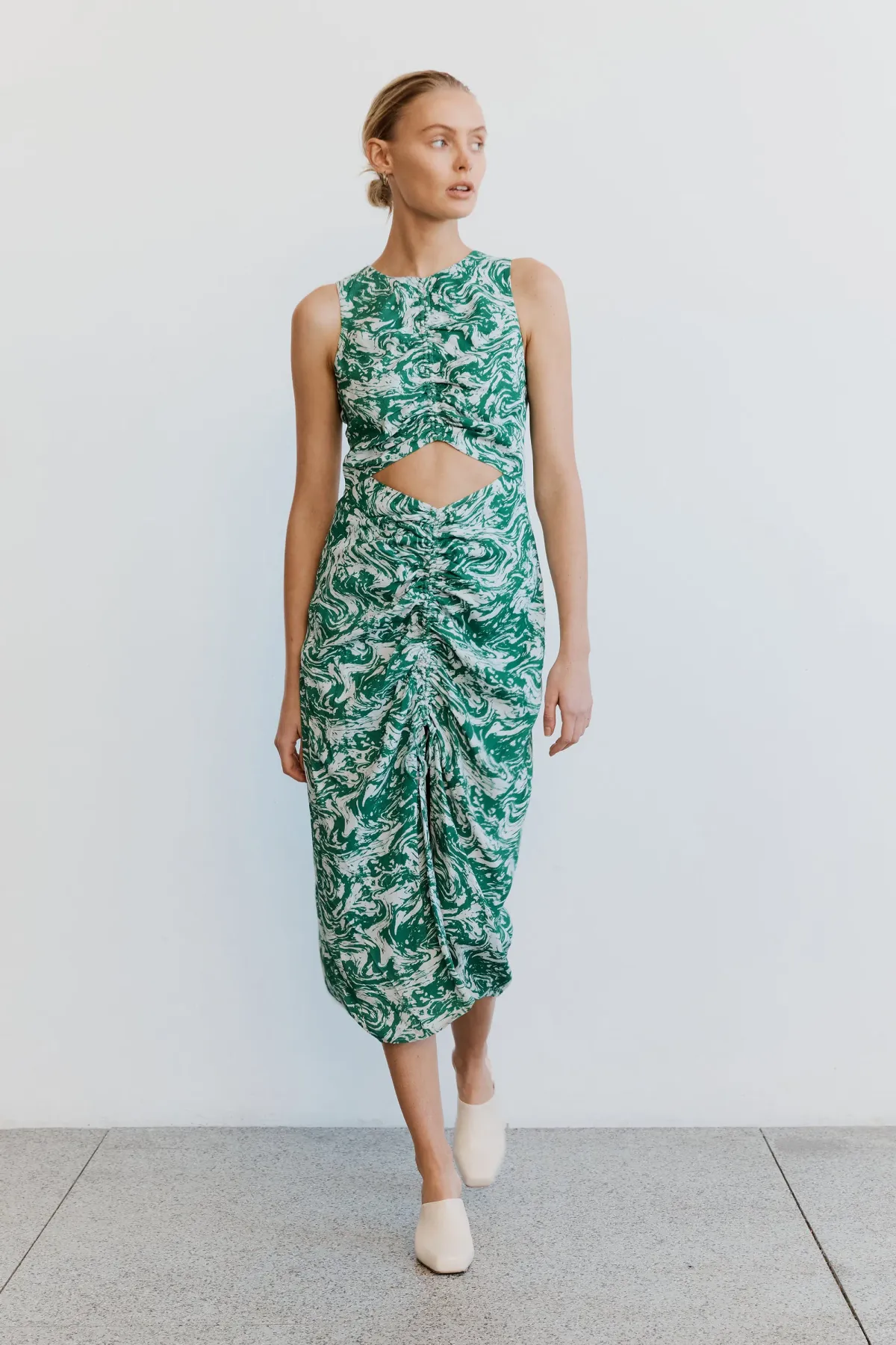 Third Form Marble Draw Midi Dress Print Size 8 for rent on The Volte - main image