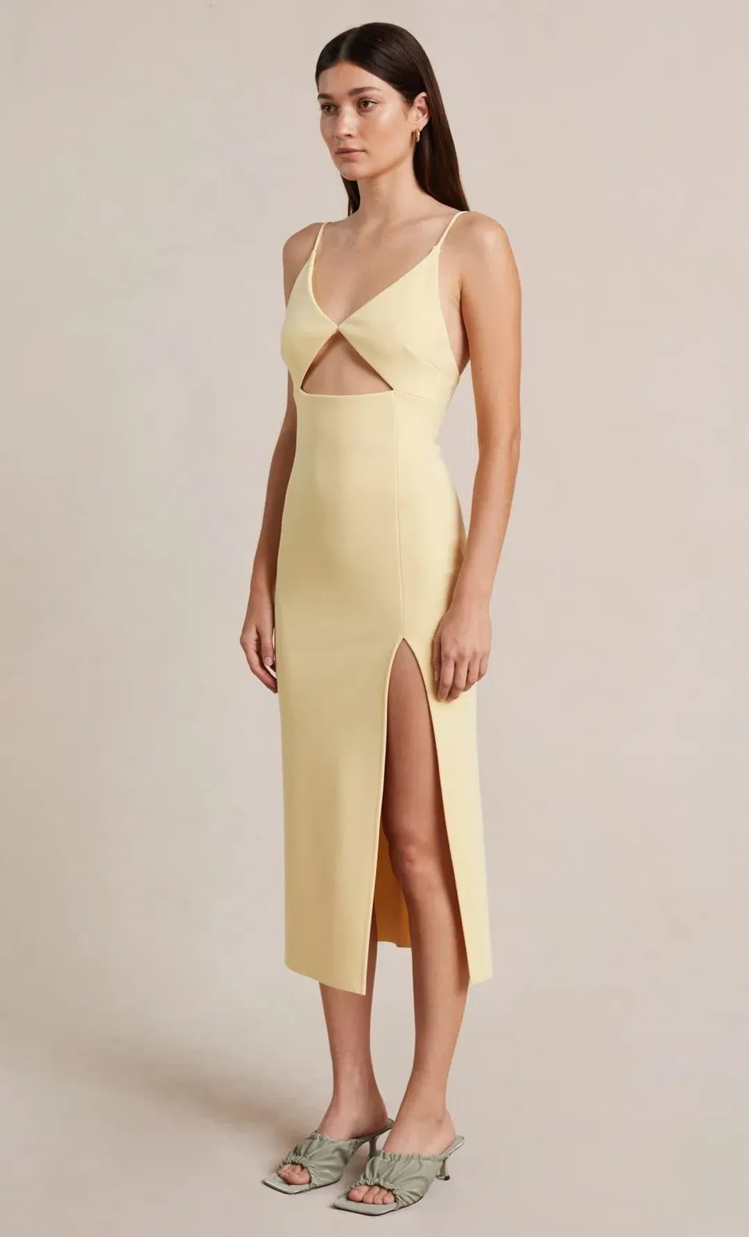 Bec & Bridge Josette Midi Dress Butter Size 8 for rent on The Volte - main image
