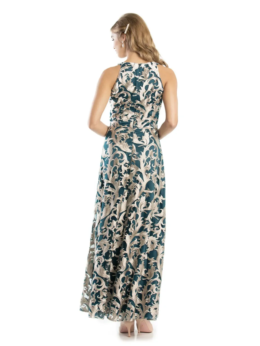 Review Until Forever Maxi Dress Print Size 8 for rent on The Volte - main image