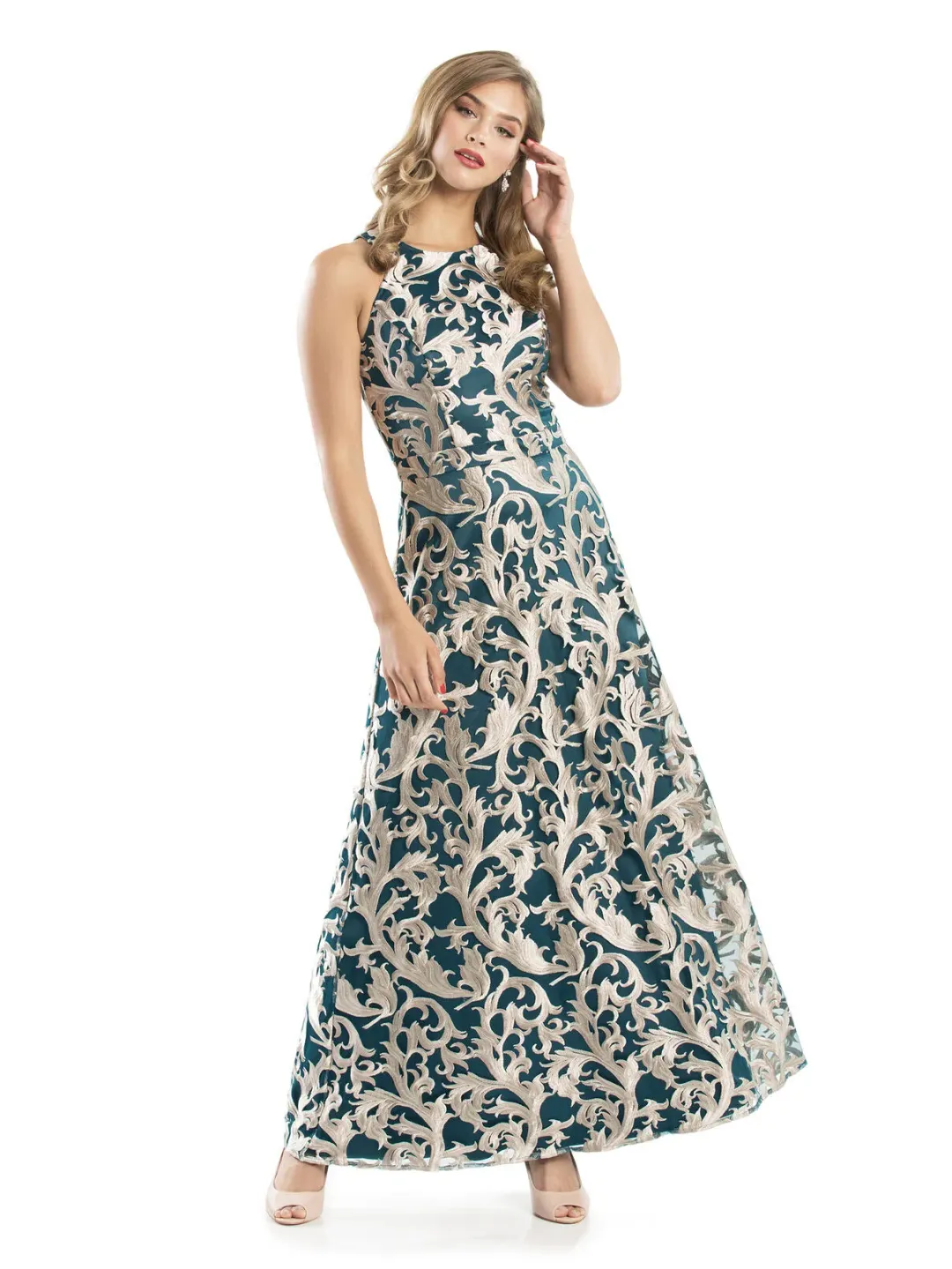 Review Until Forever Maxi Dress Print Size 8 for rent on The Volte - main image