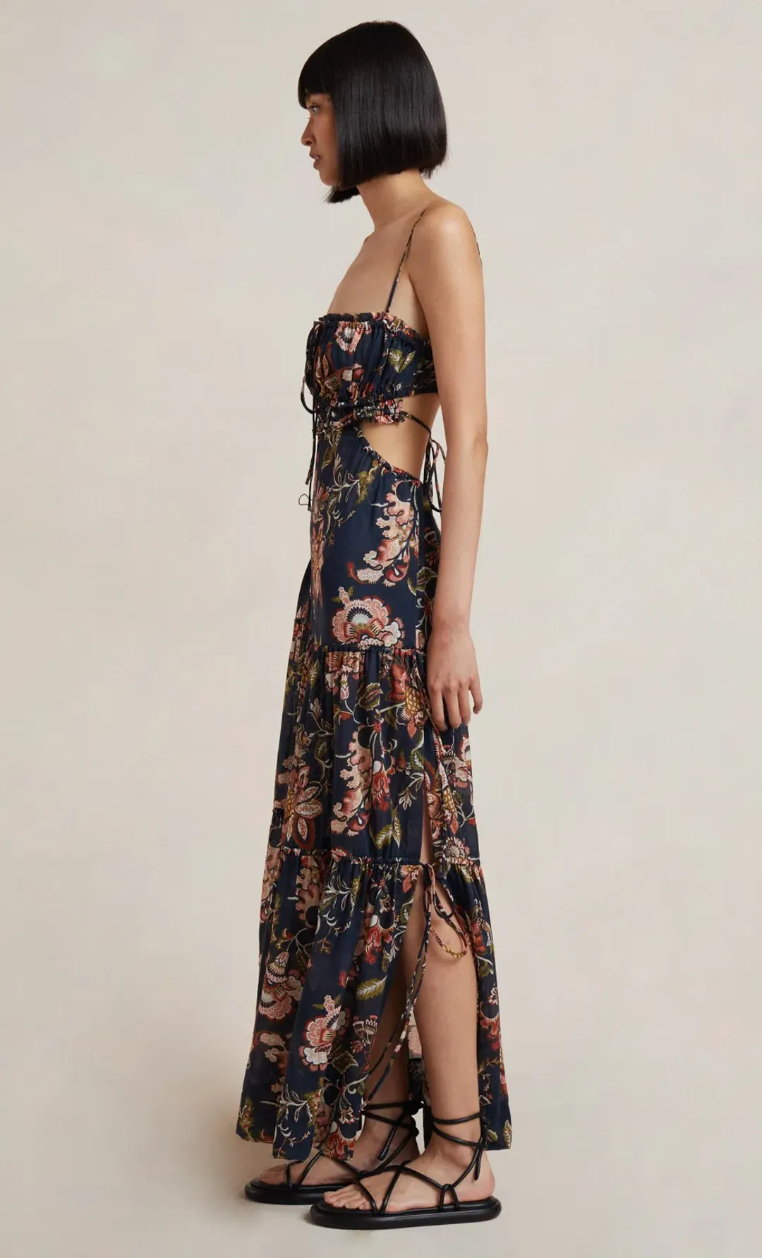 Bec & Bridge Lori Tie Maxi Dress Floral Print Size 8 for rent on The Volte - main image