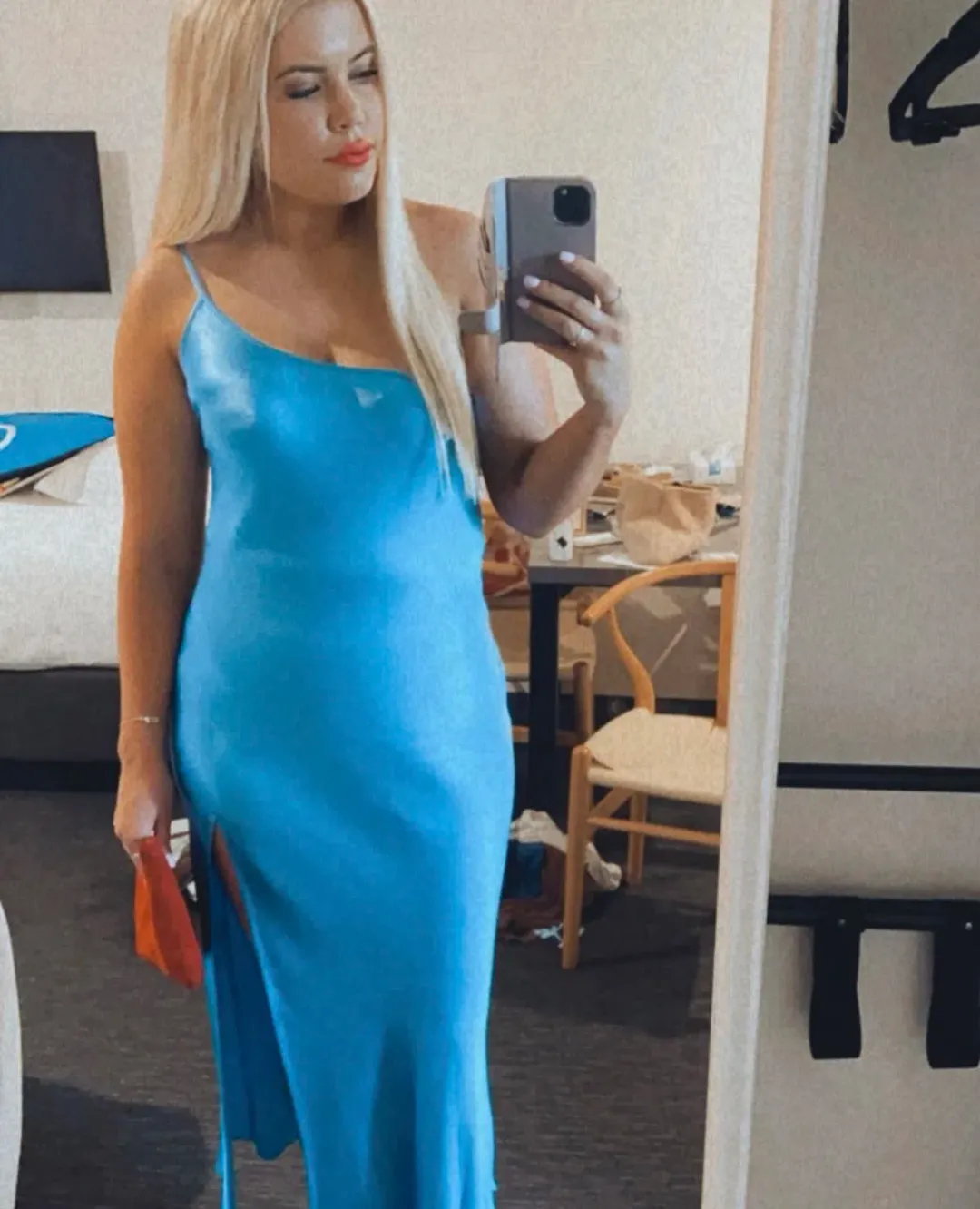 Bec and Bridge Frederic Asym Midi Dress Blue Size 12 for rent on The Volte - main image