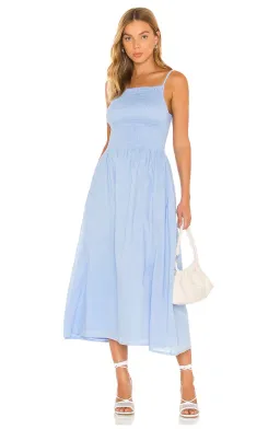 Faithfull the Brand Nolie Midi Dress Blue Size 10 for rent on The Volte - image 1