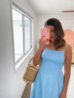 Faithfull the Brand Nolie Midi Dress Blue Size 10 for rent on The Volte - image 3