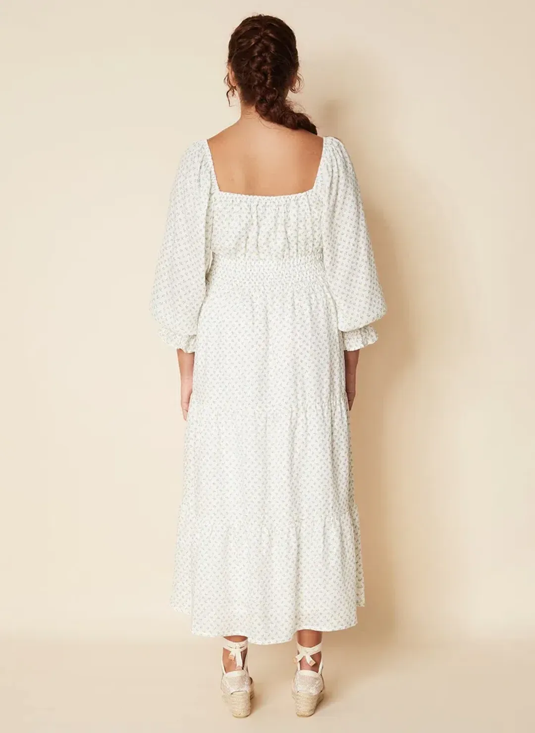 Faithfull the Brand Dariya Midi Dress White Size 10 for rent on The Volte - main image