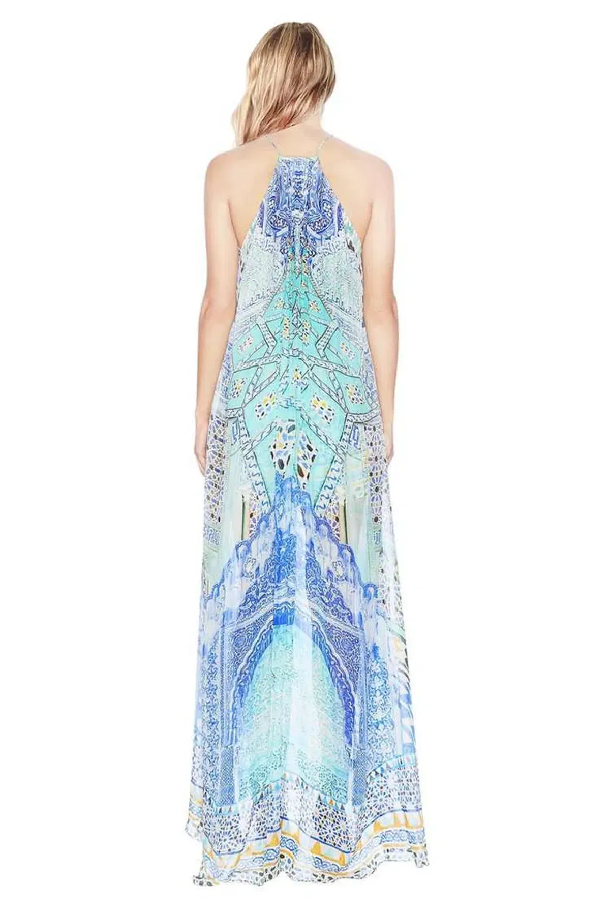 Camilla Sultans Gate Sheer Overlay Dress Blue/Print One Size - Image 2