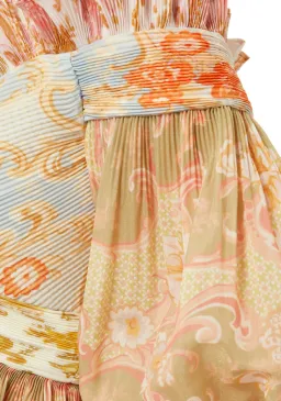 Zimmermann Postcard Pleated Fan Top size 2 Long Skirt Print Size 3 for rent on The Volte - image 2
