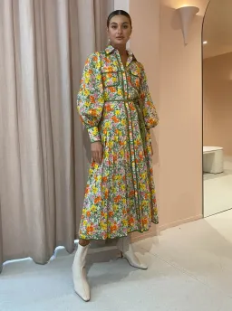 Alemais Cabana Midi Shirtdress Print Size 8 for rent on The Volte - image 1