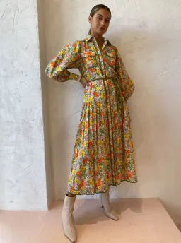 Alemais Cabana Midi Shirtdress Print Size 8 for rent on The Volte - image 6