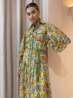 Alemais Cabana Midi Shirtdress Print Size 8 for rent on The Volte - image 3