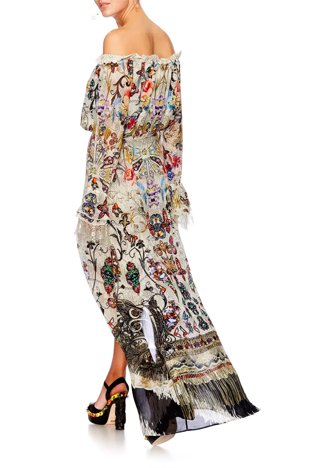 Camilla Drop Shoulder Split Dress Raise Your Glass Size 10 for rent on The Volte - main image