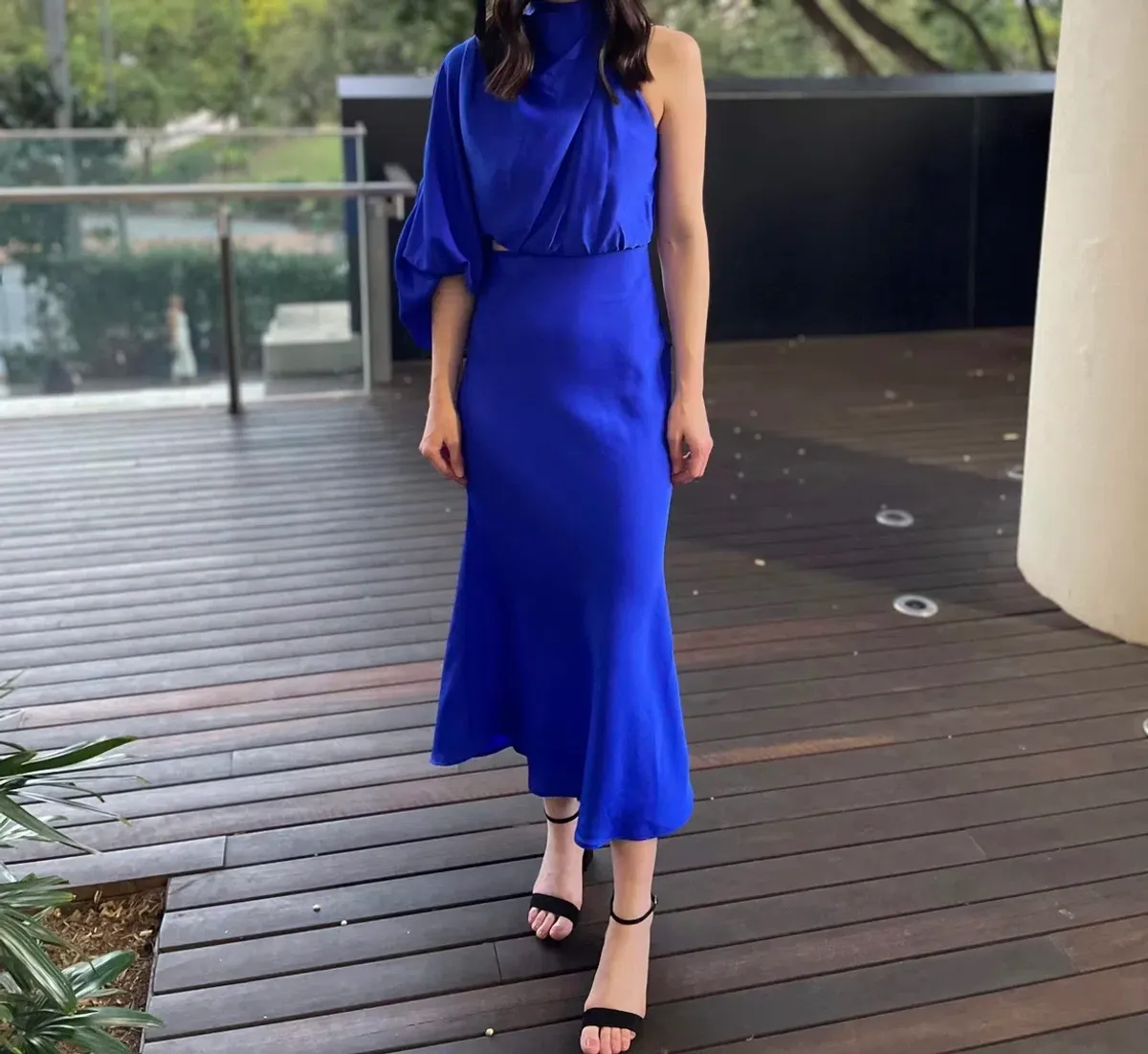 Sheike Olivia Maxi Dress Cobalt Blue Size 6 - Image 6