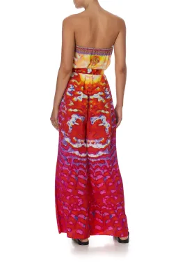Camilla Banshee Beckons Tie Waist Strapless Jumpsuit Print Size 6 for rent on The Volte - image 2