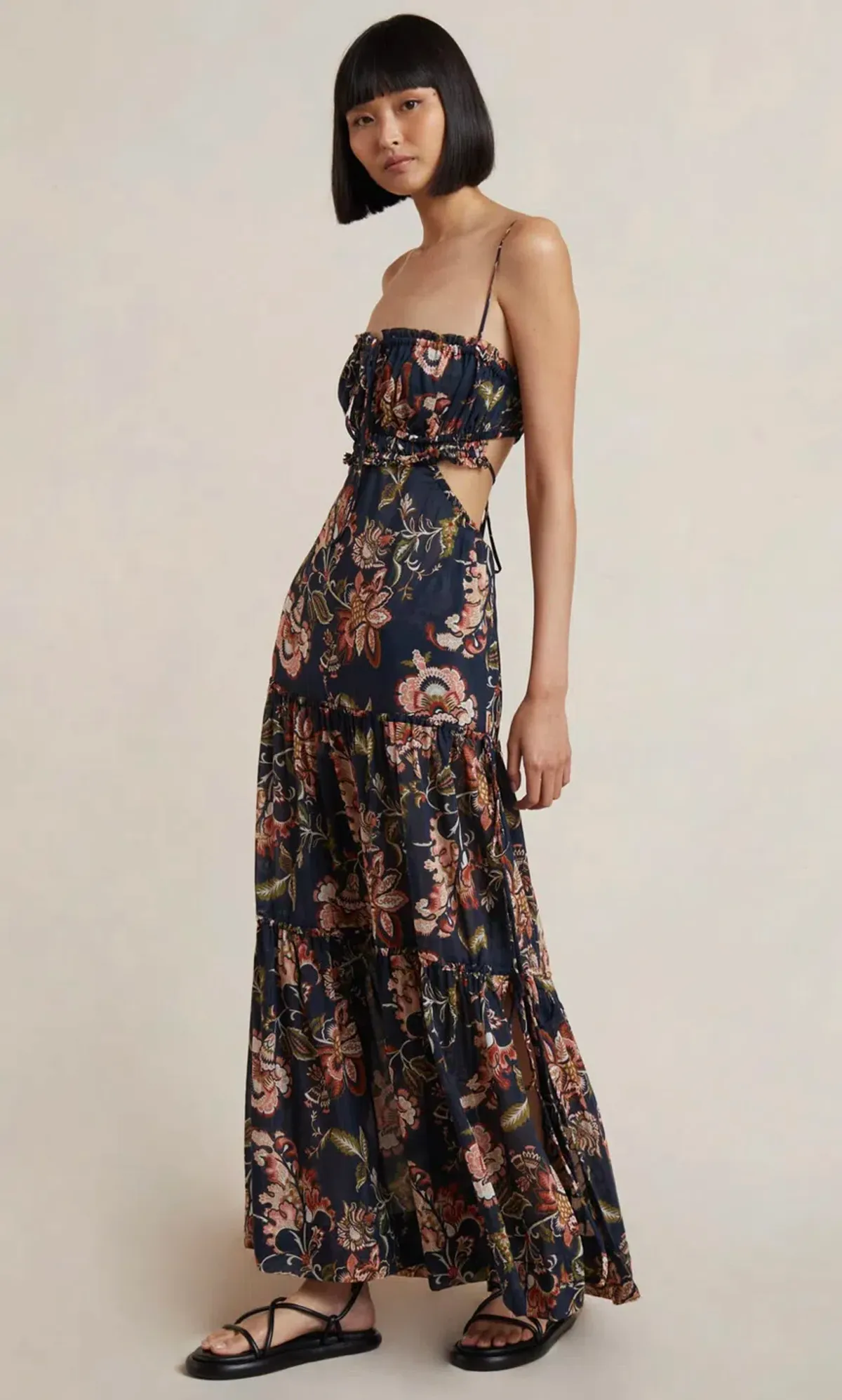 Bec & Bridge Lori Tie Maxi Dress Floral Size 8 - Image 2