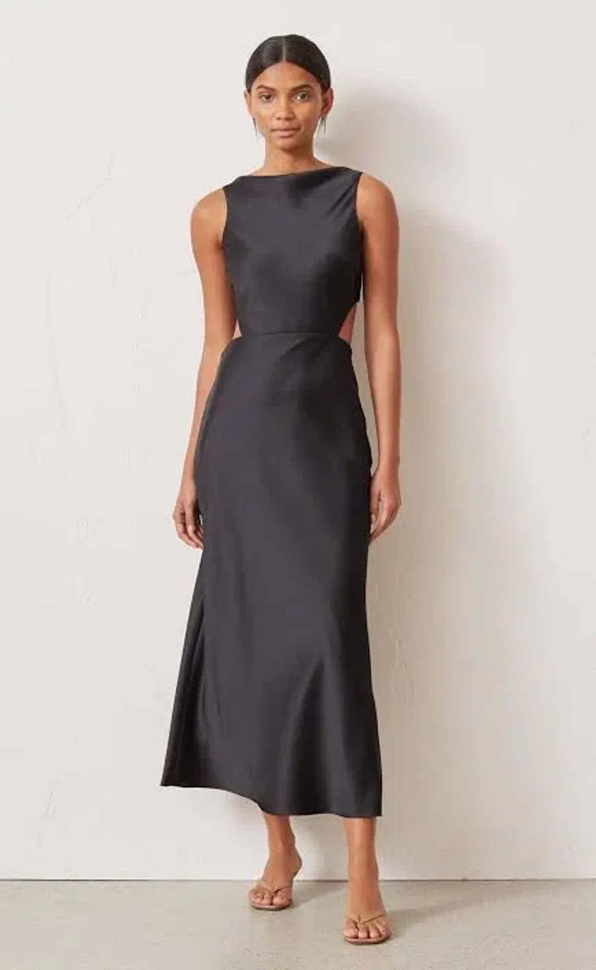 Bec & Bridge Seraphine Cut Out Midi Dress Black Size 8 - Image 1