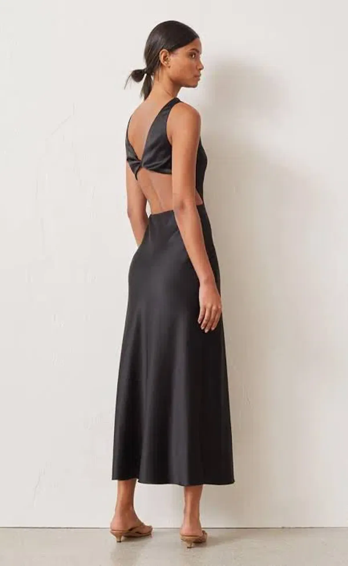 Bec & Bridge Seraphine Cut Out Midi Dress Black Size 8 - Image 2