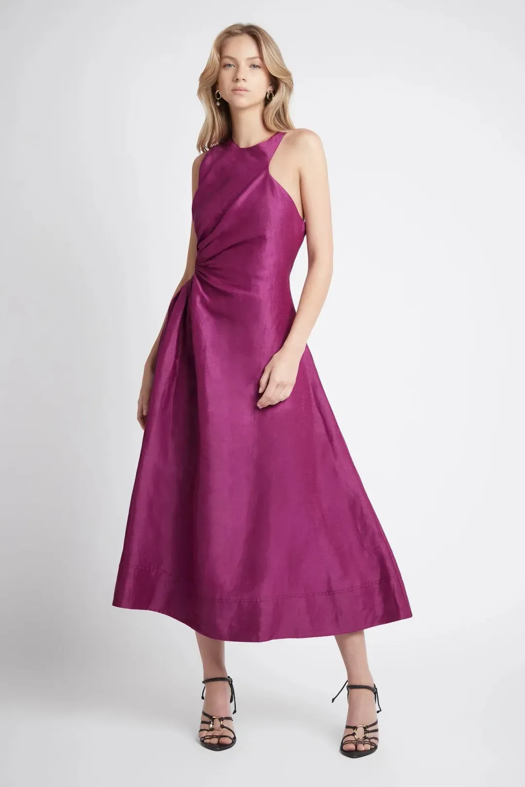Aje Chateau Cut Out Dress Fuchsia Size 6 for rent on The Volte - main image