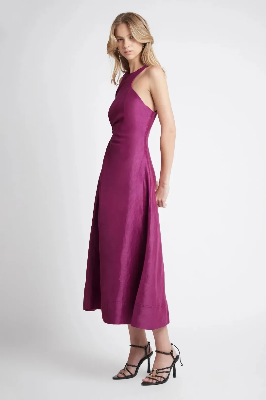 Aje Chateau Cut Out Dress Fuchsia Size 6 for rent on The Volte - main image