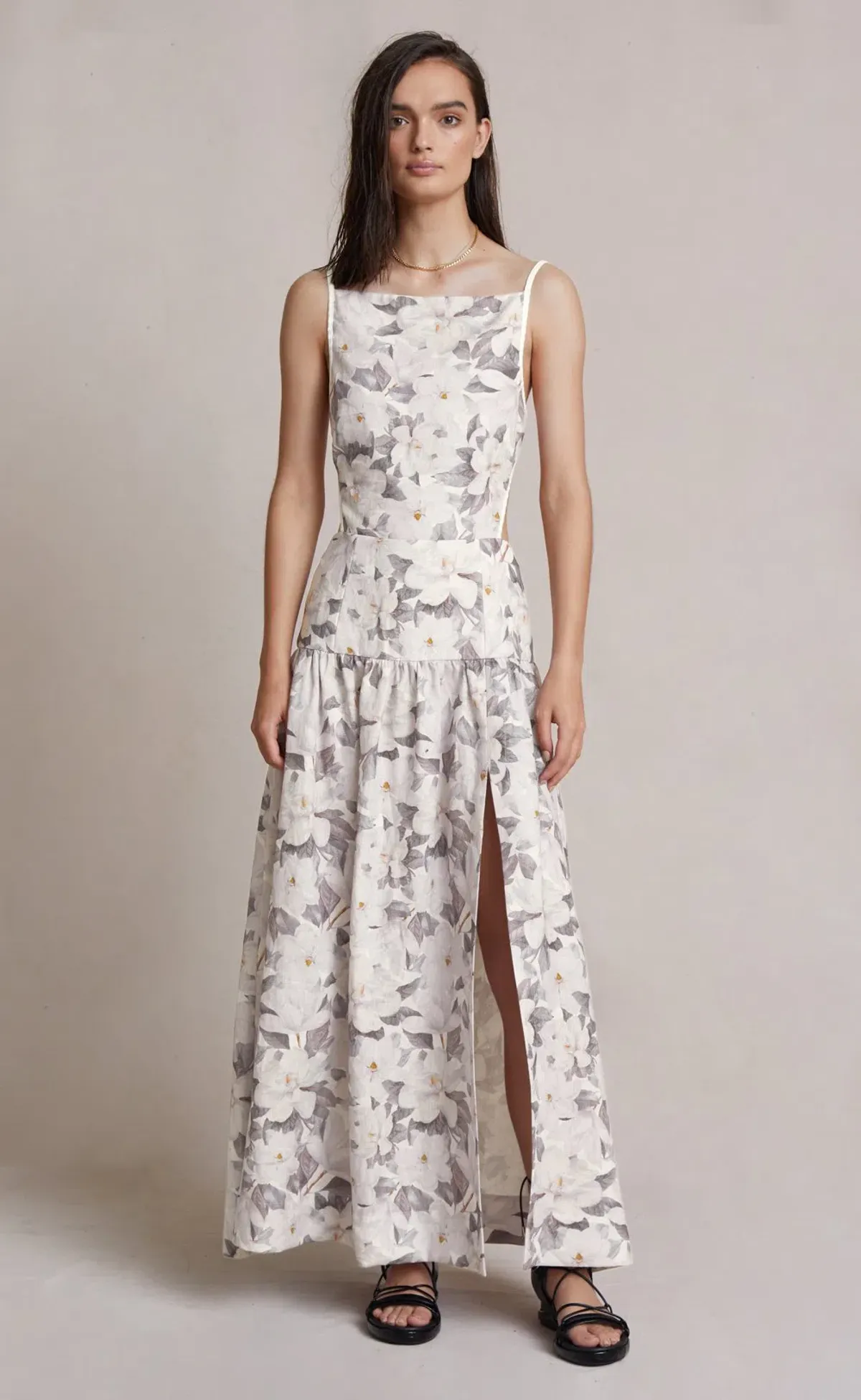 Bec & Bridge Gardenia Linen Maxi Dress Floral Size 8 - Image 6