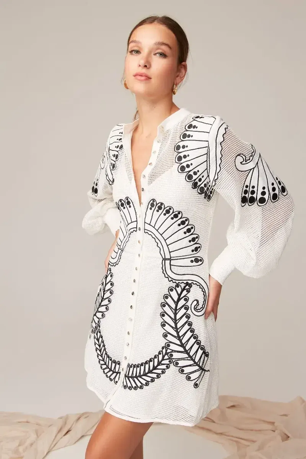 Keepsake The Label Alchemy Long Sleeve Mini Dress Print Size 6 - Image 4