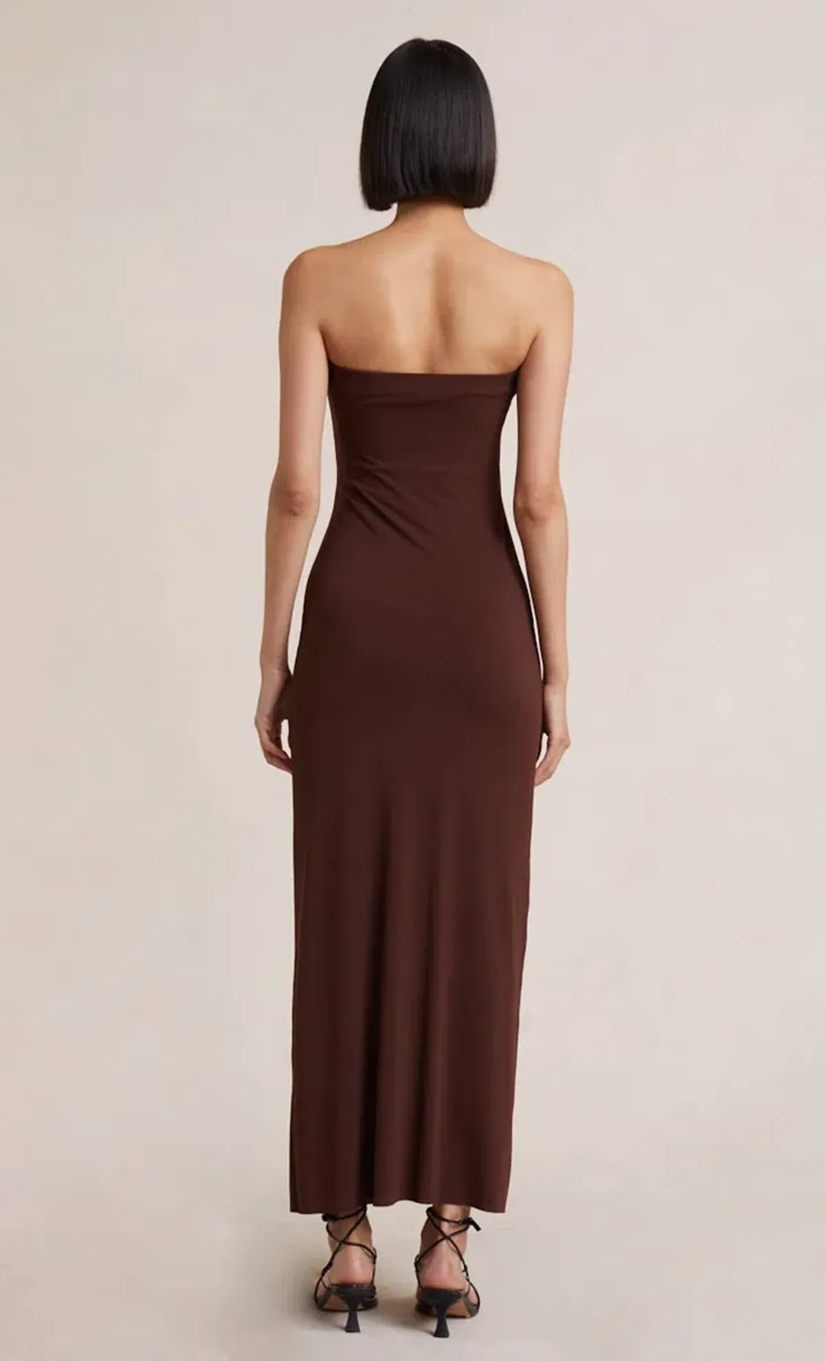 Bec & Bridge Myla Strapless Midi Dress Brown Size 8 - Image 2