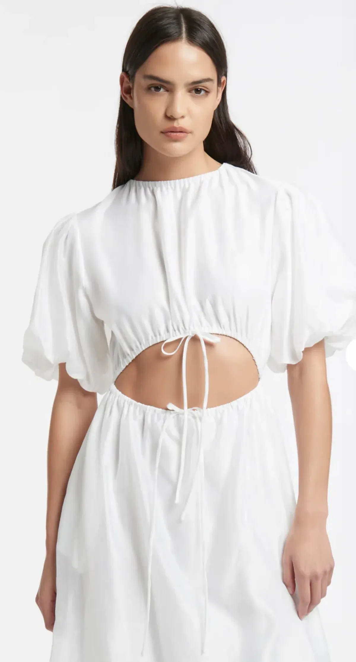 Sir the Label Franc Puff Sleeve Maxi Dress White Size AU 8 - Image 4