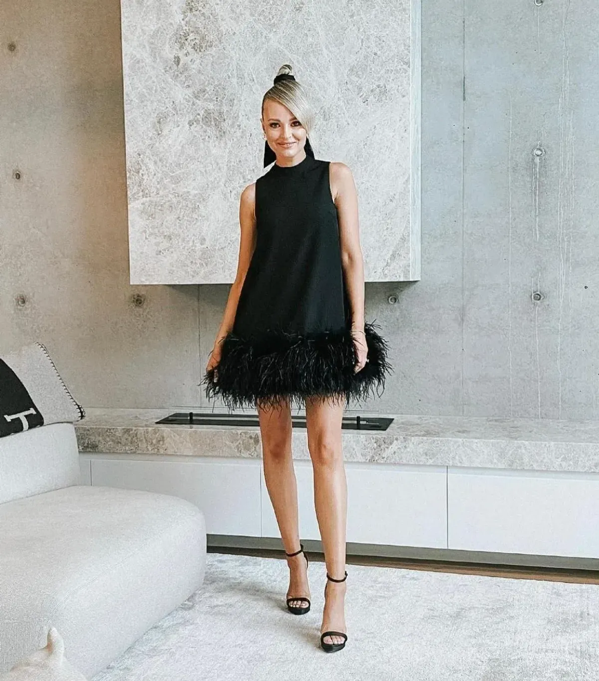 Rachel Gilbert The Linc Mini Dress Black Size AU 8 - Image 1