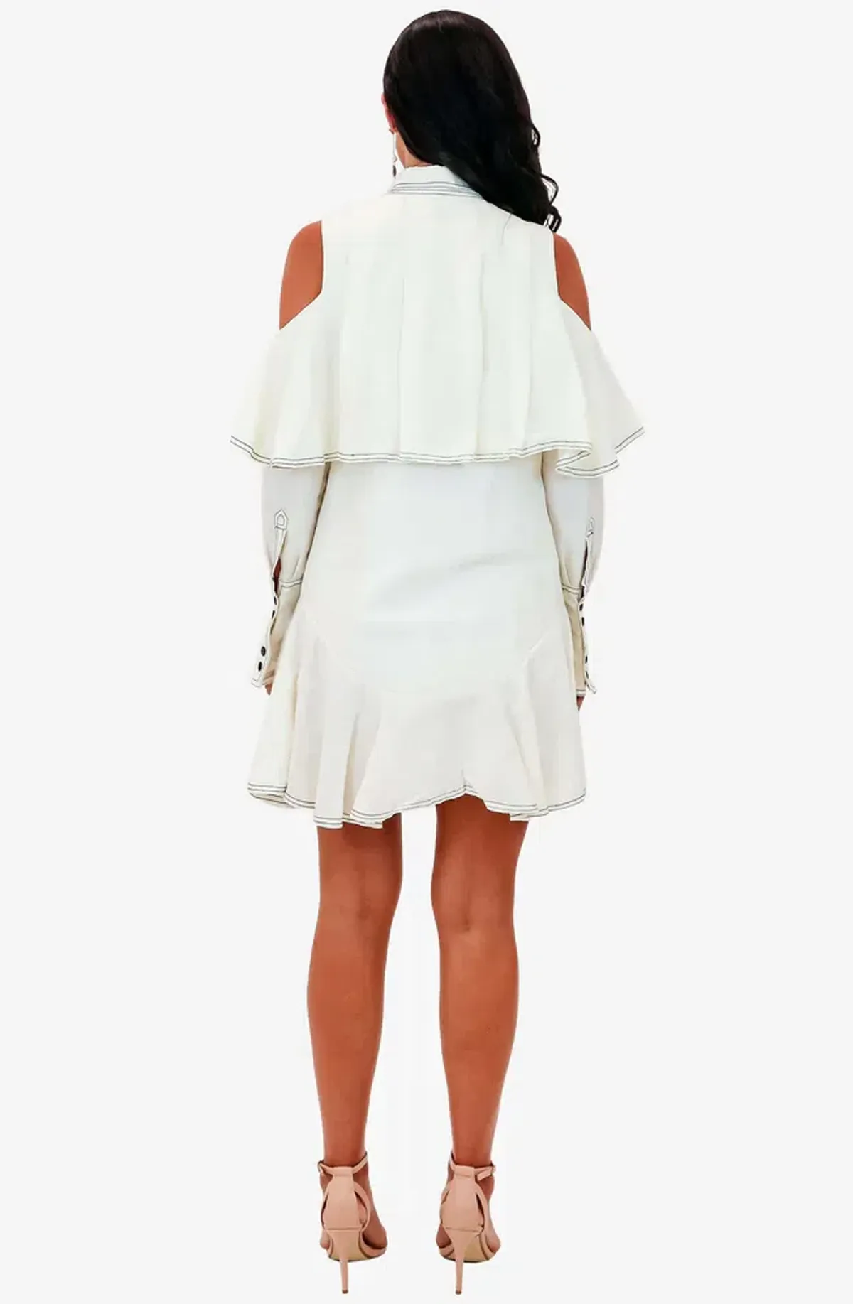 Aje Campaspe Tailored Mini Dress Cream Size 6 - Image 2