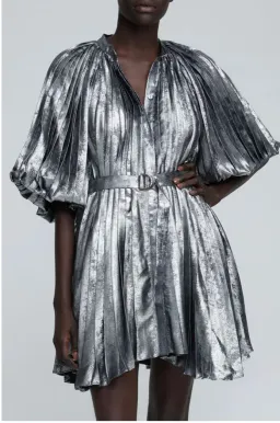 Acler The Preston Dress in Gunmetal Size 12 for rent on The Volte - image 1