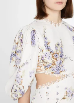 Zimmermann Jude Cut Out Mini Dress Print Size 8 for rent on The Volte - image 4