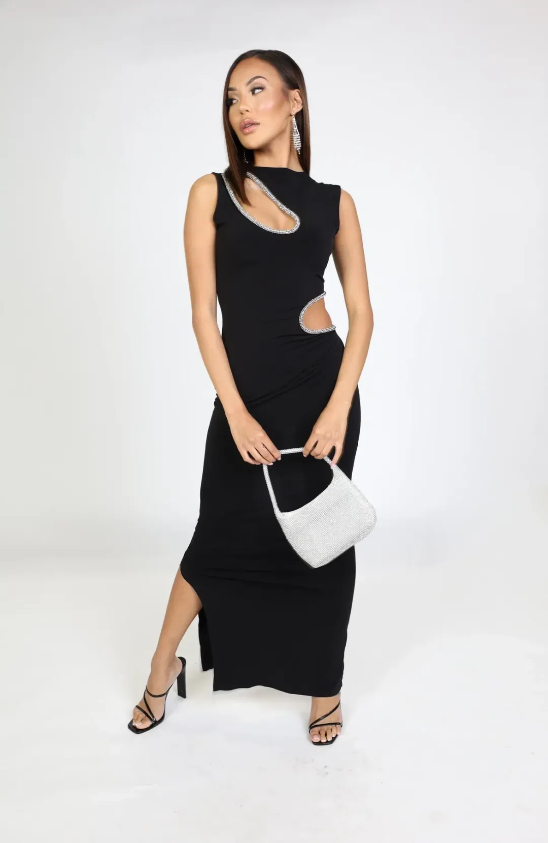 Ivona Skelo Vivia Dress Black Size 6 for rent on The Volte - main image