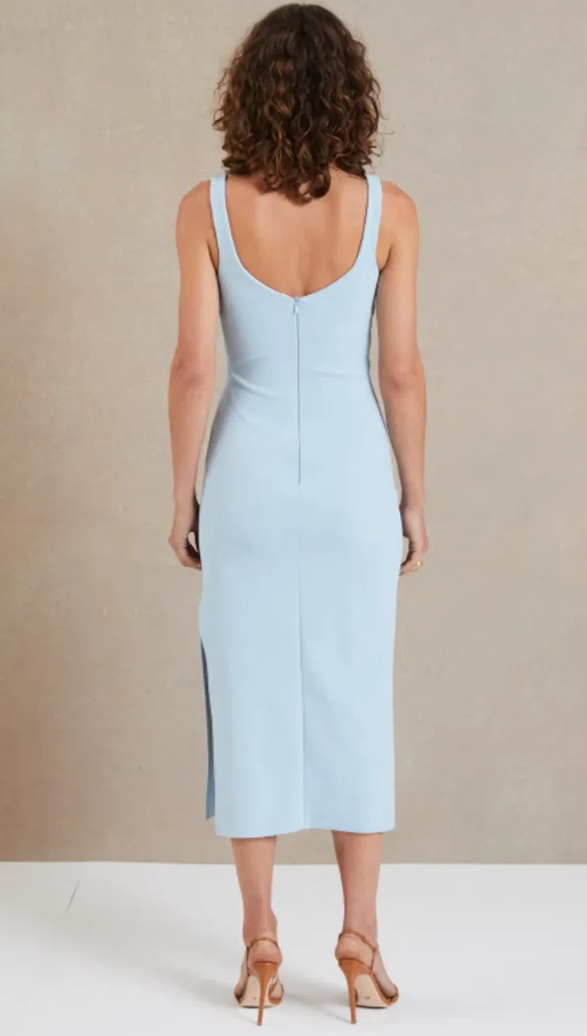 Bec & Bridge Joelle Midi Dress Sky Blue Size 10 - Image 3