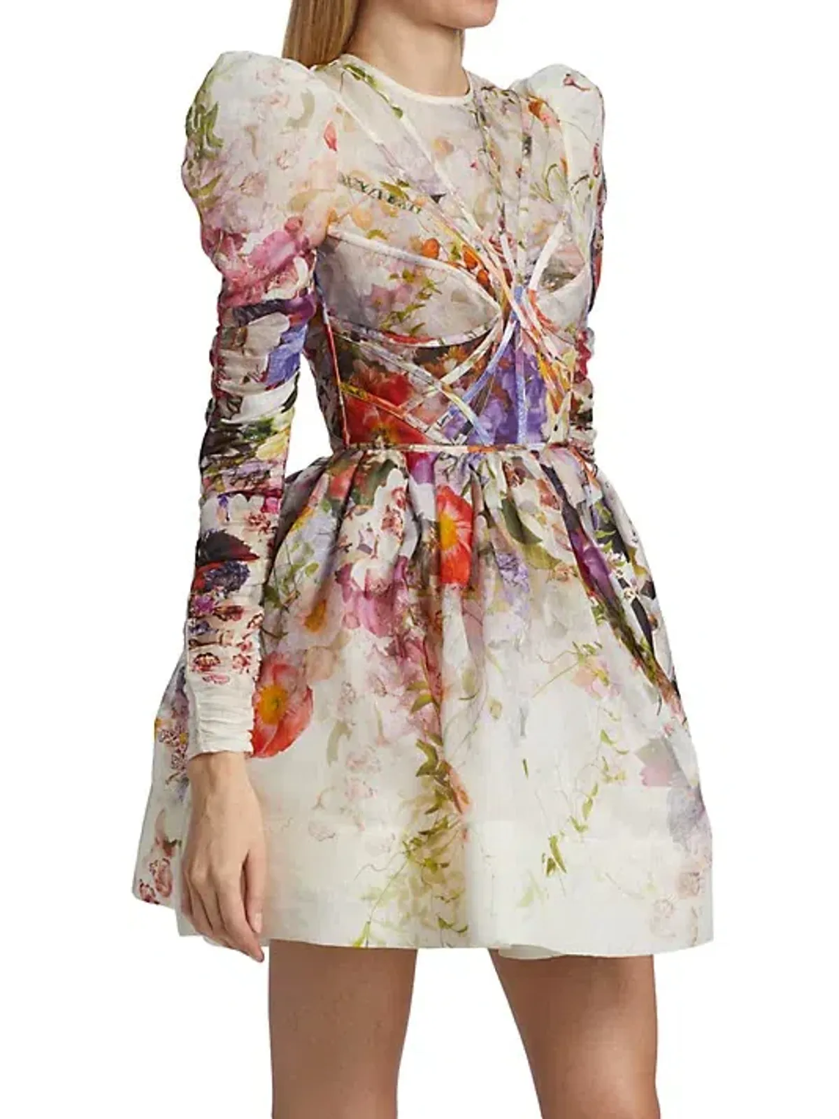 Zimmermann Prima Panelled Floral Mini Dress Floral Size 1 / Au 10 - Image 4