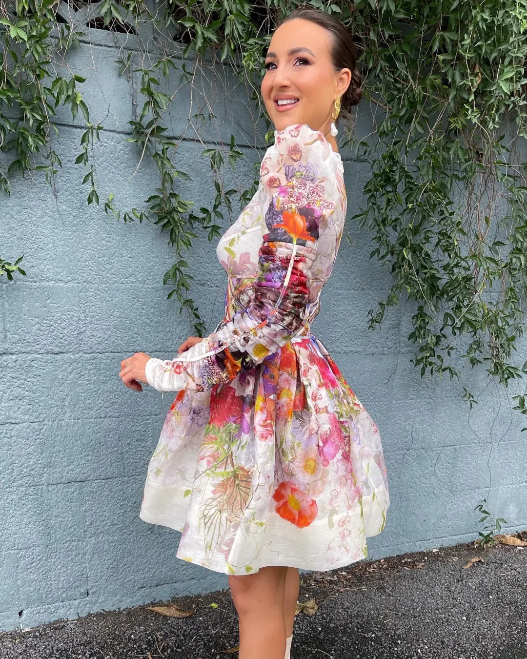 Zimmermann Prima Panelled Floral Mini Dress Floral Size 1 / Au 10 for rent on The Volte - main image