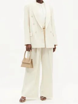 Zimmermann Milk Botanica Man Style Blazer White Size 0P / AU 6 for rent on The Volte - image 1