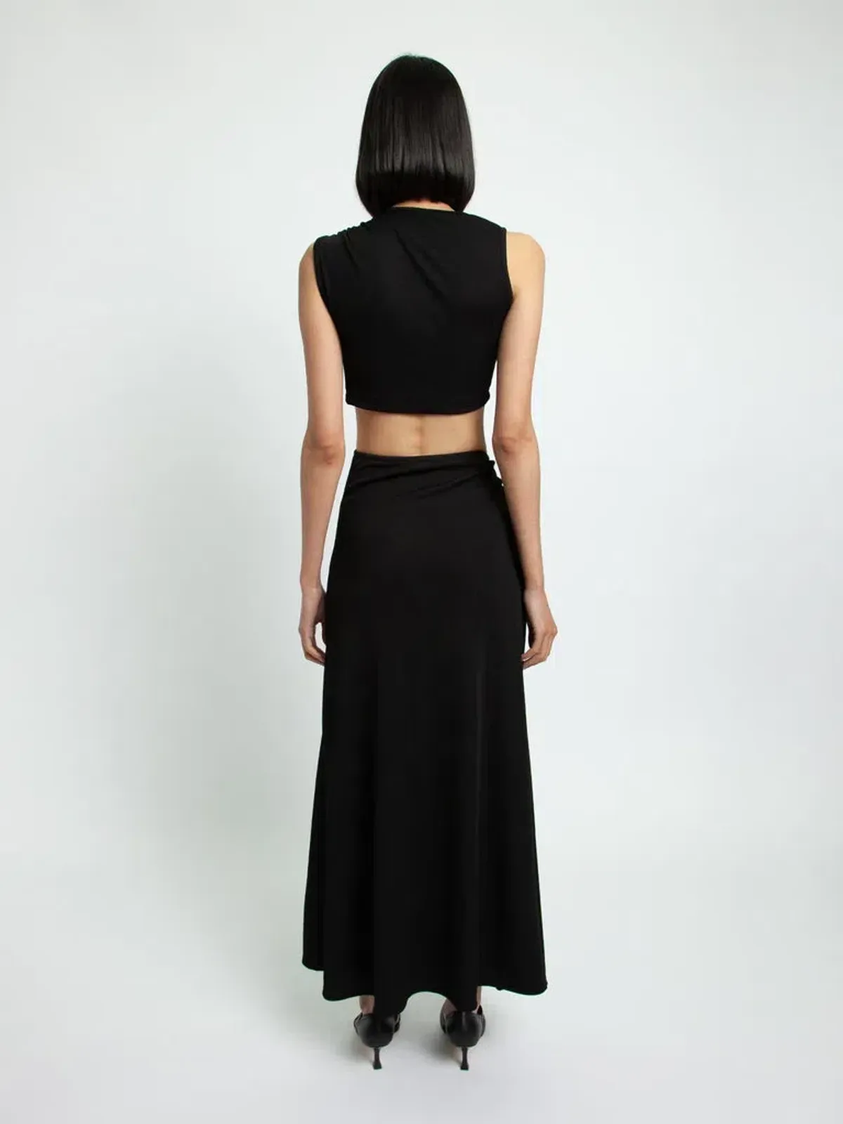 Christopher Esber Moodstone Crop Tank and Skirt Set Black Size 6 - Image 3