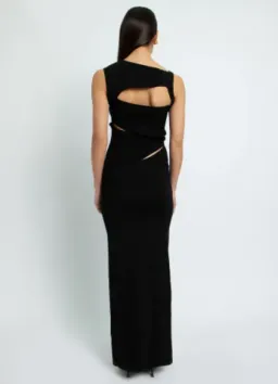 Christopher Esber Slashed Knit Dress Black Size 8 for rent on The Volte - image 3