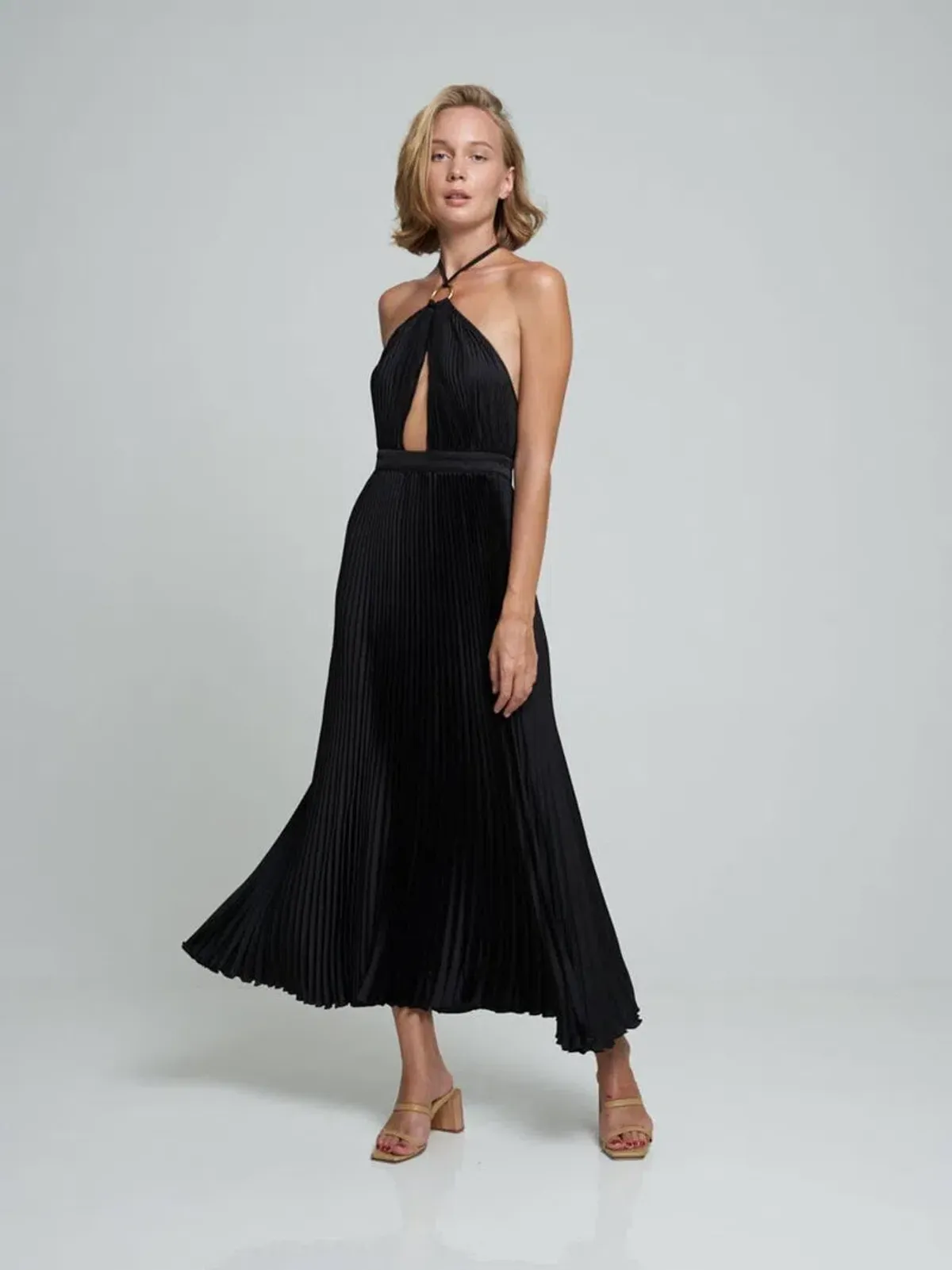L'Idee Reveil Gown Black Size 10 - Image 1