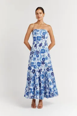 Dissh Lori Bloom Linen Panel Midi Dress Print Size 8 for rent on The Volte - image 1