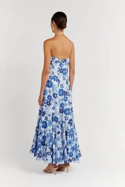 Dissh Lori Bloom Linen Panel Midi Dress Print Size 8 for rent on The Volte - image 2