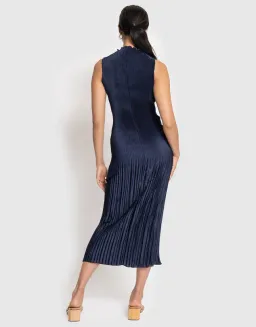 L'Idee Soirée Pleated Dress Navy Size 8 for rent on The Volte - image 2