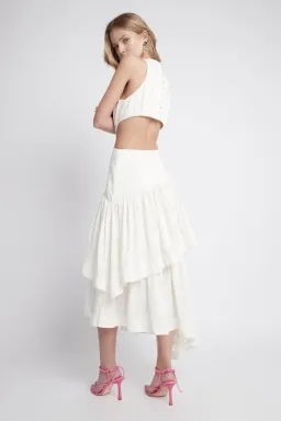 Aje Caliente Cut Out Dress White Size 6 for rent on The Volte - image 2
