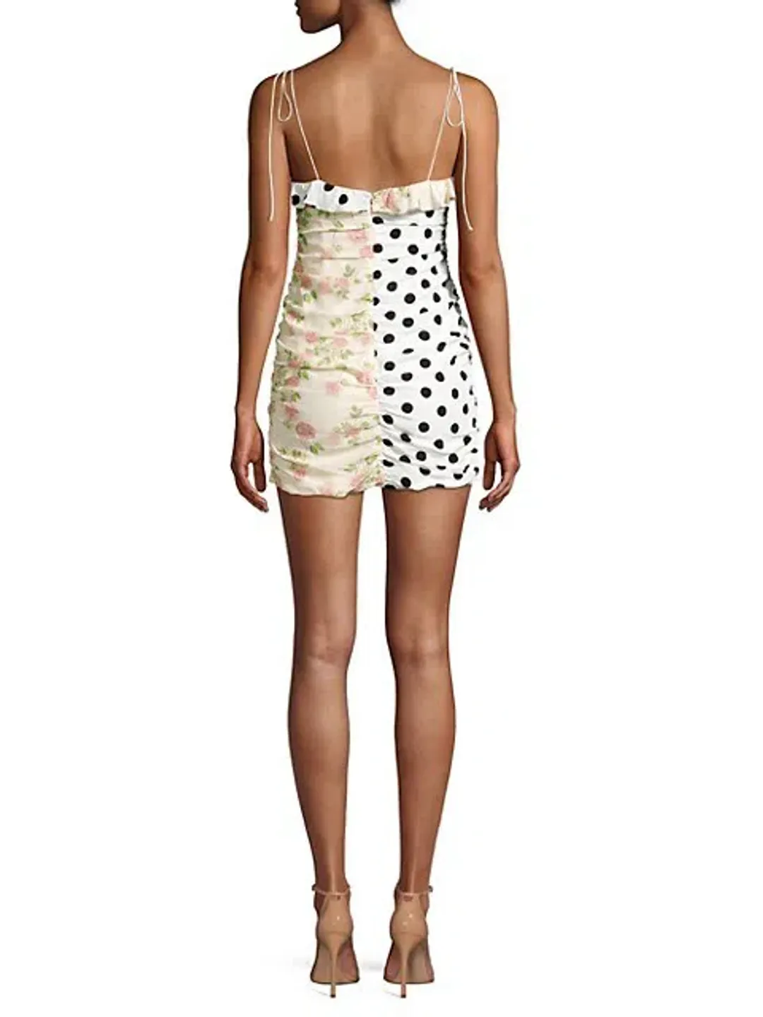 For Love and Lemons Mochi Shirred Mini Dress Print Size 8 for rent on The Volte - main image