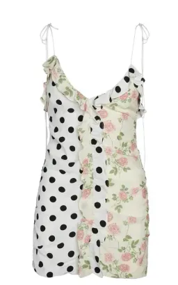 For Love and Lemons Mochi Shirred Mini Dress Print Size 8 for rent on The Volte - image 3
