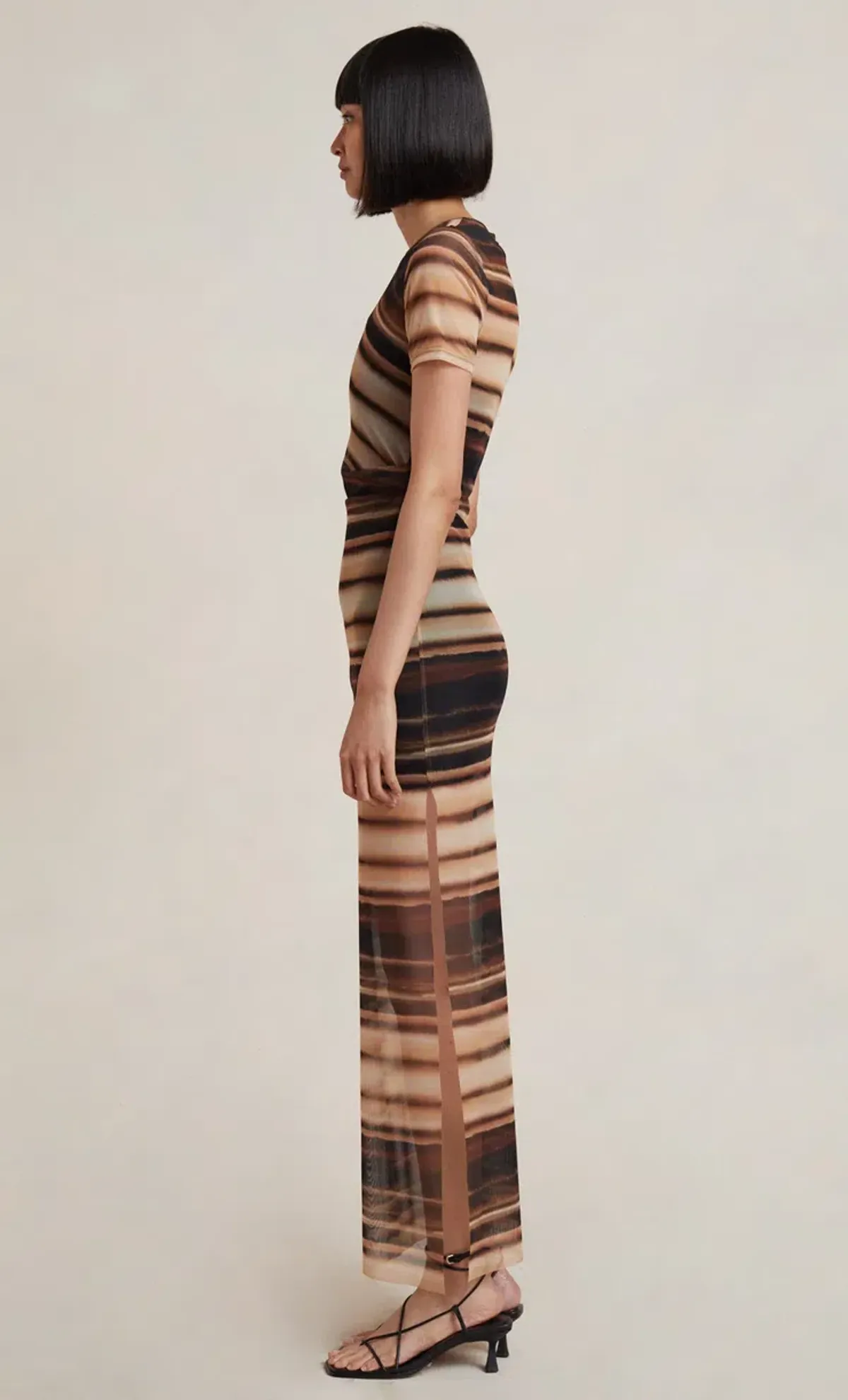 Bec & Bridge Watercolour Short Sleeve Maxi Dress Print Size 8 - Image 4