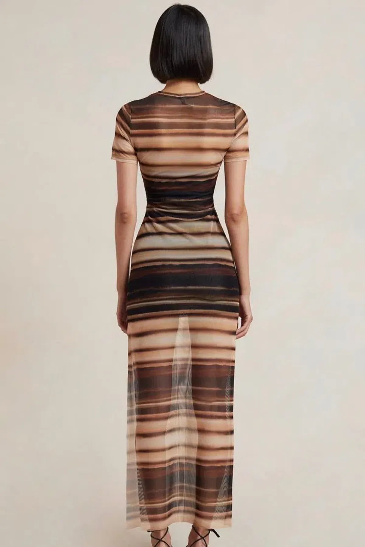 Bec & Bridge Watercolour Short Sleeve Maxi Dress Print Size 8 - Image 5