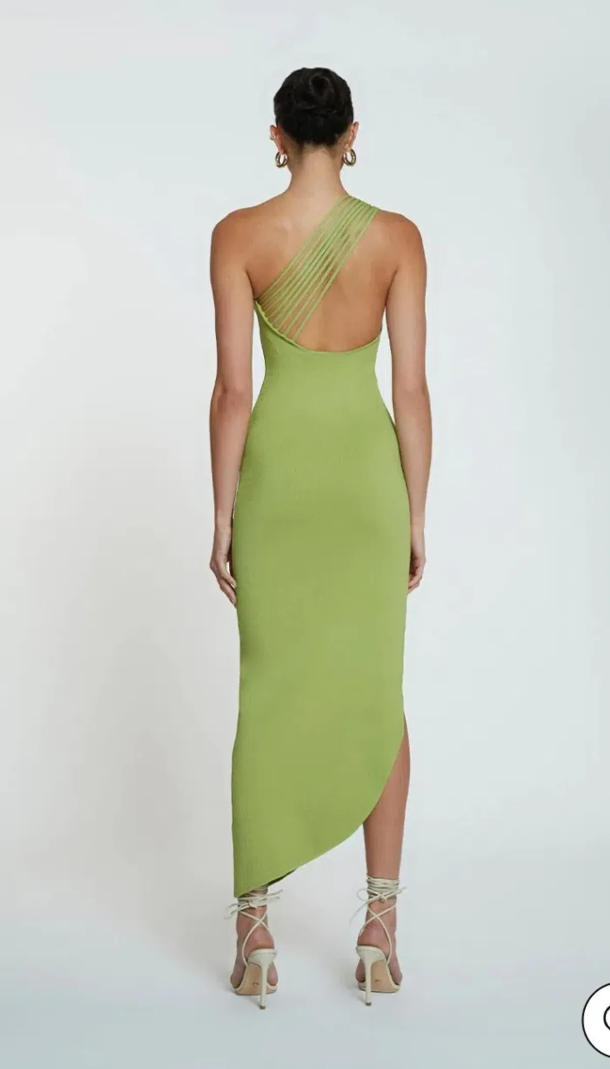 By Johnny Window Check Asymmetric Knit Midi Dress Size XS - Image 2