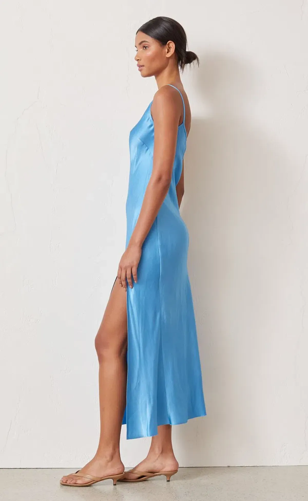 Bec & Bridge Frederic Asym Midi Dress Azure Blue Size 12 - Image 4