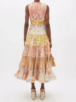 Zimmermann Postcard Pleated Midi Dress Spliced AU14 (22:04) for rent on The Volte - image 2